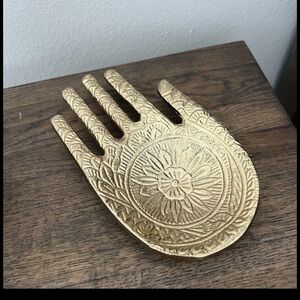 India Boutique Gold Hand-Shaped Decorative Accent